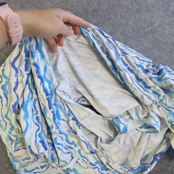 Escape Habitat Womens Mini Skirt Skort XXL Blue Rayon Performance Golf 368 - Picture 9 of 12